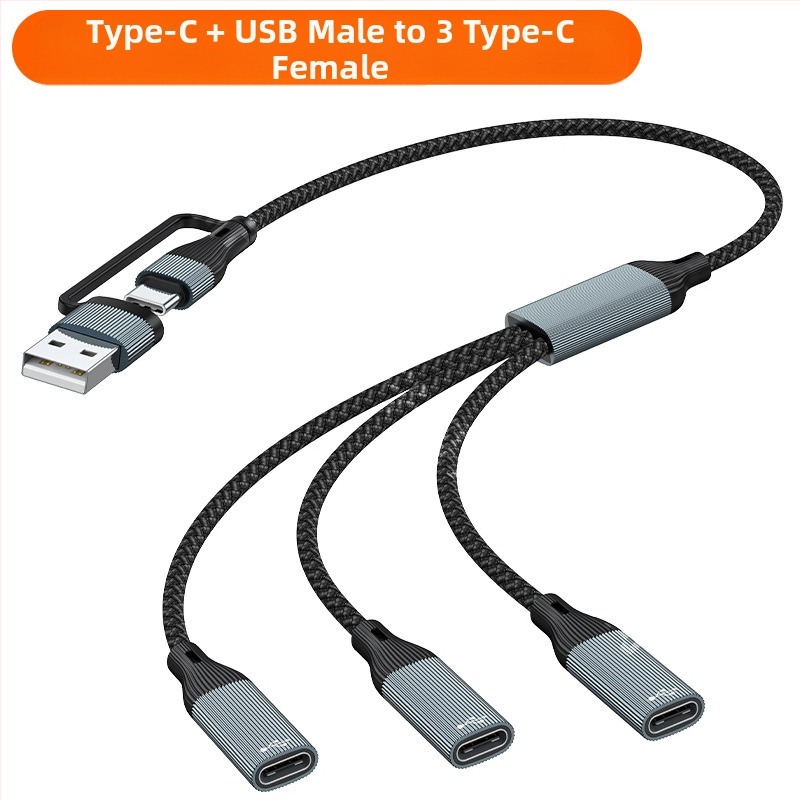 Star Rail USB Revolution egy-három anya C típusú töltőkábel átviteli elosztó adapter OTG számítógép bővítő dokkoló