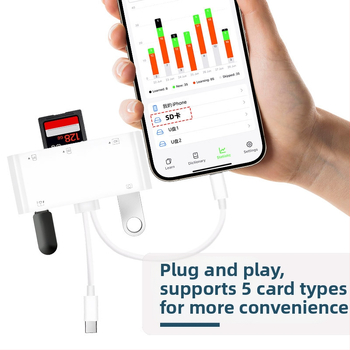 Multifunktsionaalne tf-kaardilugeja Apple`i TYPE-C/SD/MS/XD/CF/USB/USB-C kõvakettakaardilugejale