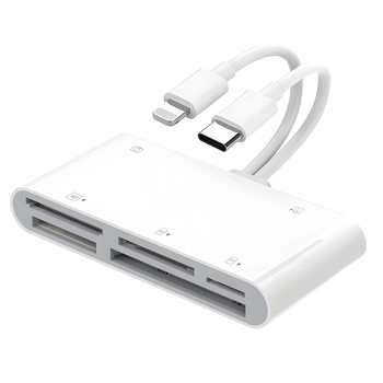 Multifunktsionaalne tf-kaardilugeja Apple`i TYPE-C/SD/MS/XD/CF/USB/USB-C kõvakettakaardilugejale
