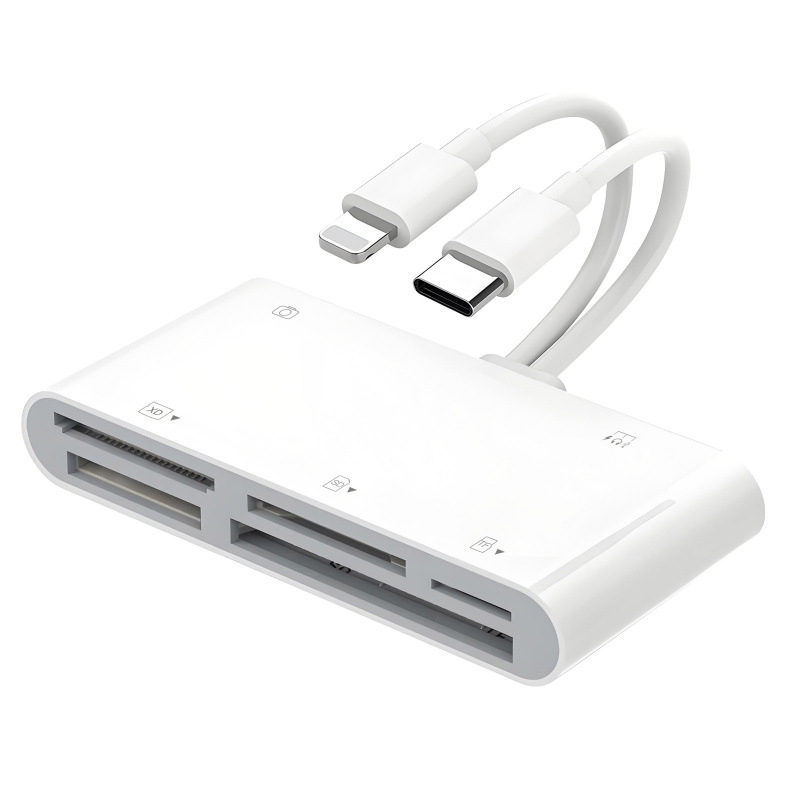 Multifunktsionaalne tf-kaardilugeja Apple`i TYPE-C/SD/MS/XD/CF/USB/USB-C kõvakettakaardilugejale