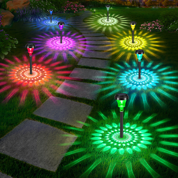 Új, határokon átnyúló kültéri napelemes gyeplámpa kerti lámpa RGB kerti kerti gyeplámpa fa állólámpa betétlámpa