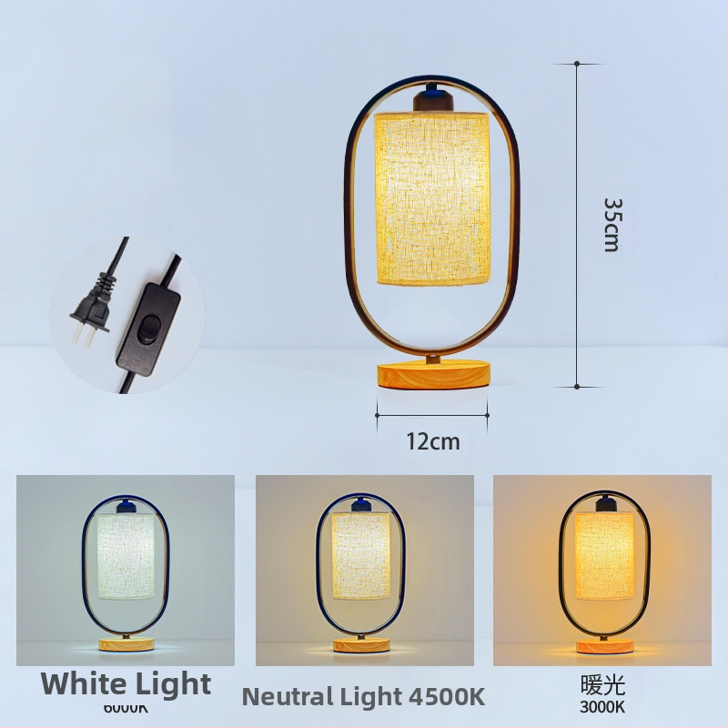 Guofeng luulelaualamp vintage kangast öölamp pulmalaualamp magamistoa voodiäärne pulmaruum pulmapidu Changmingi lamp