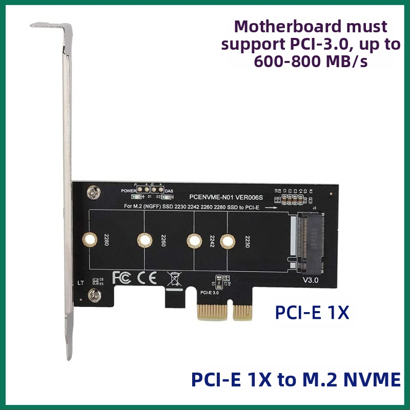 Адаптерна карта M.2 Nvme SSD NGFF към PCI X4 m Key-B с двоен интерфейс, поддържа 20110 Solid State