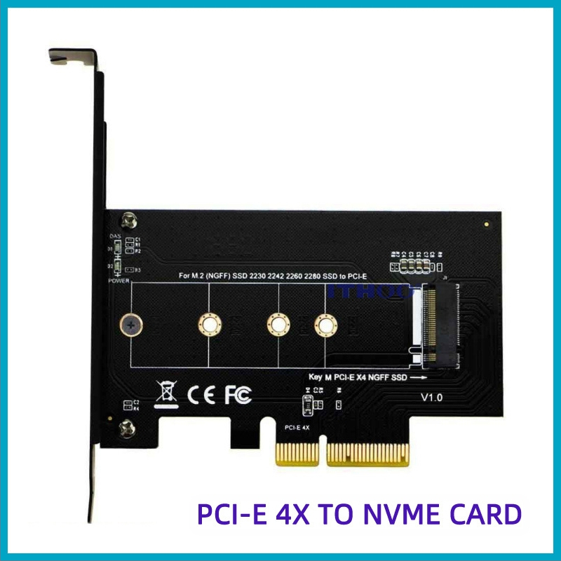 Адаптерна карта M.2 Nvme SSD NGFF към PCI X4 m Key-B с двоен интерфейс, поддържа 20110 Solid State