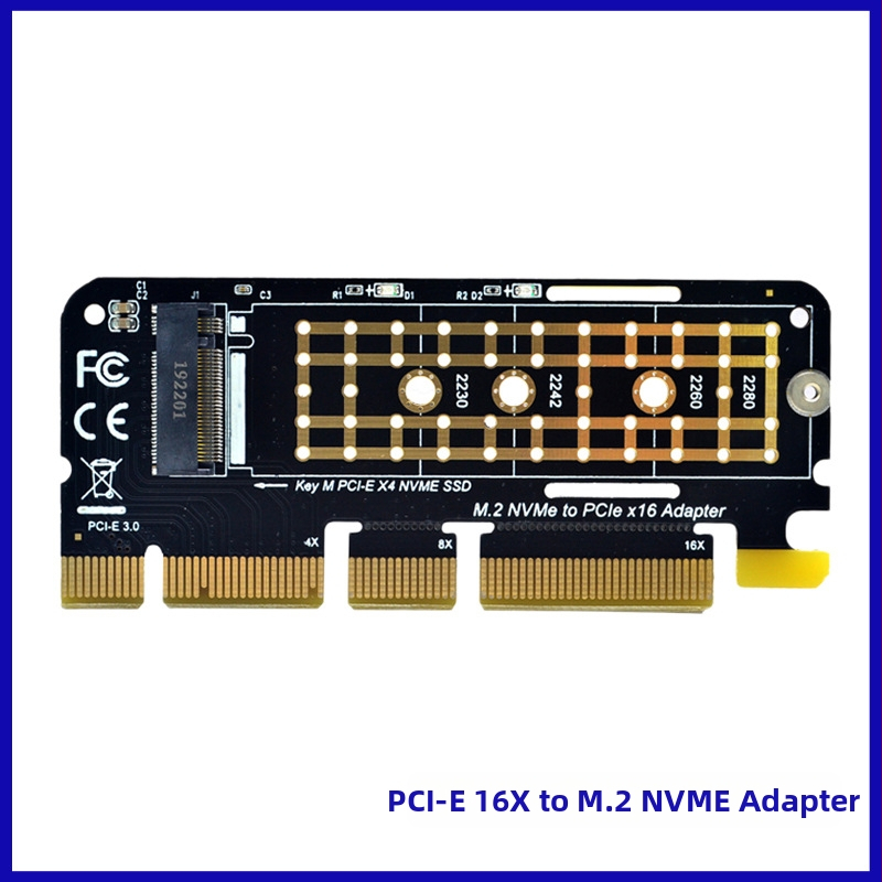 Адаптерна карта M.2 Nvme SSD NGFF към PCI X4 m Key-B с двоен интерфейс, поддържа 20110 Solid State