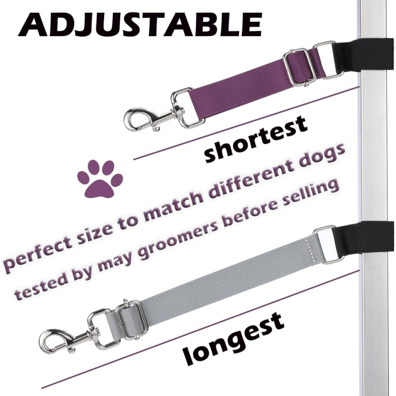 Kisállat ápolóasztal kar kiegészítők állítható hosszabbító gyűrű fürdetőpánt nejlon kopásálló kutya ápoló gyűrű