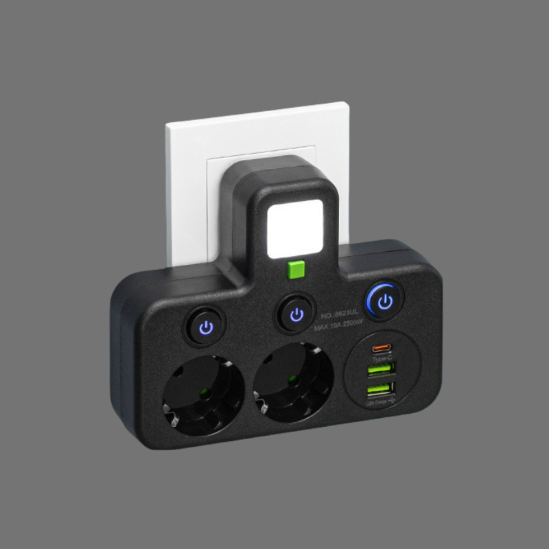 Euroopa standardne pistikupesa 2Usb + 1Type-C teisenduspesa Euroopa Venemaa Euroopa stiilis ühe kuni kolme teisenduspesa eksport