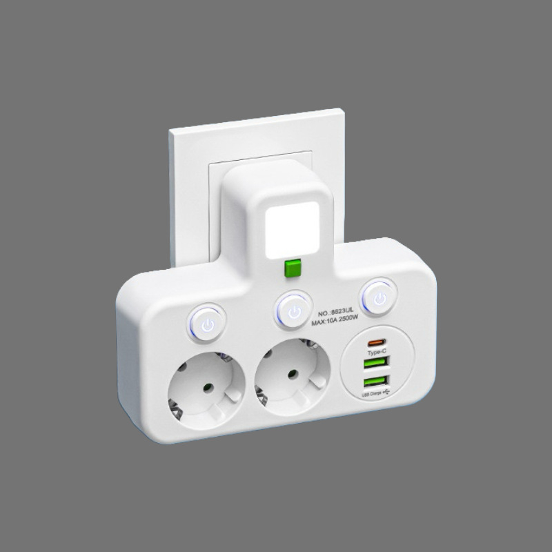 Euroopa standardne pistikupesa 2Usb + 1Type-C teisenduspesa Euroopa Venemaa Euroopa stiilis ühe kuni kolme teisenduspesa eksport