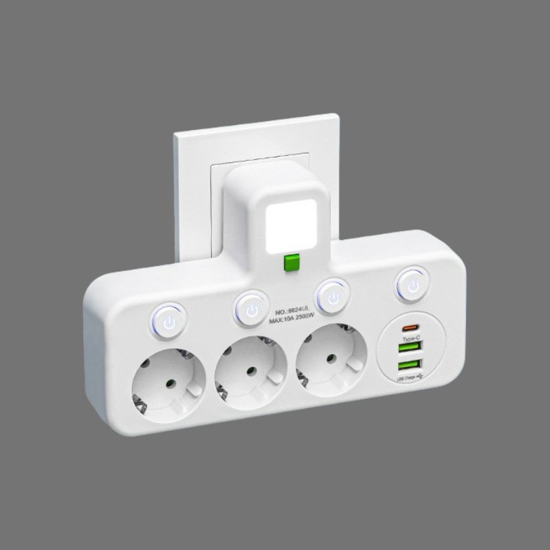 Euroopa standardne pistikupesa 2Usb + 1Type-C teisenduspesa Euroopa Venemaa Euroopa stiilis ühe kuni kolme teisenduspesa eksport