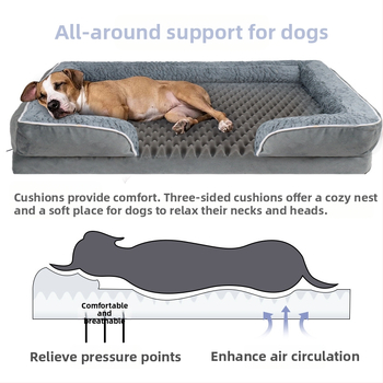 Amazon ζεστό νέο αδιάβροχο ύφασμα αφαιρούμενο και πλενόμενο καναπέ-κρεβάτι για κατοικίδια σκύλος μεγάλο κλουβί σκύλου αντι-δάγκωμα χονδρικής