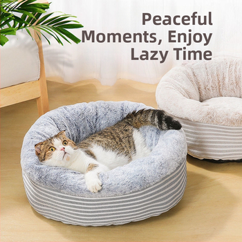 Téli meleg macskafészek félig zárt macskafészek ház macskaágy mély alvás fészek kutyaház univerzális minden évszakra