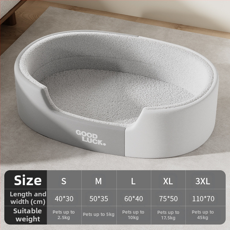 Zadebljani ovalni krevet za pse, univerzalni krevet za pse za sva godišnja doba, boks za srednje i velike pse, prostirka za pse od imitacije kože, veleprodaja preko granica