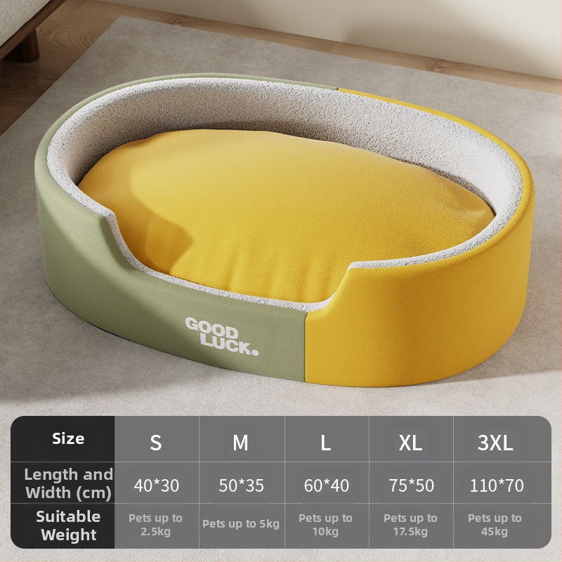 Zadebljani ovalni krevet za pse, univerzalni krevet za pse za sva godišnja doba, boks za srednje i velike pse, prostirka za pse od imitacije kože, veleprodaja preko granica