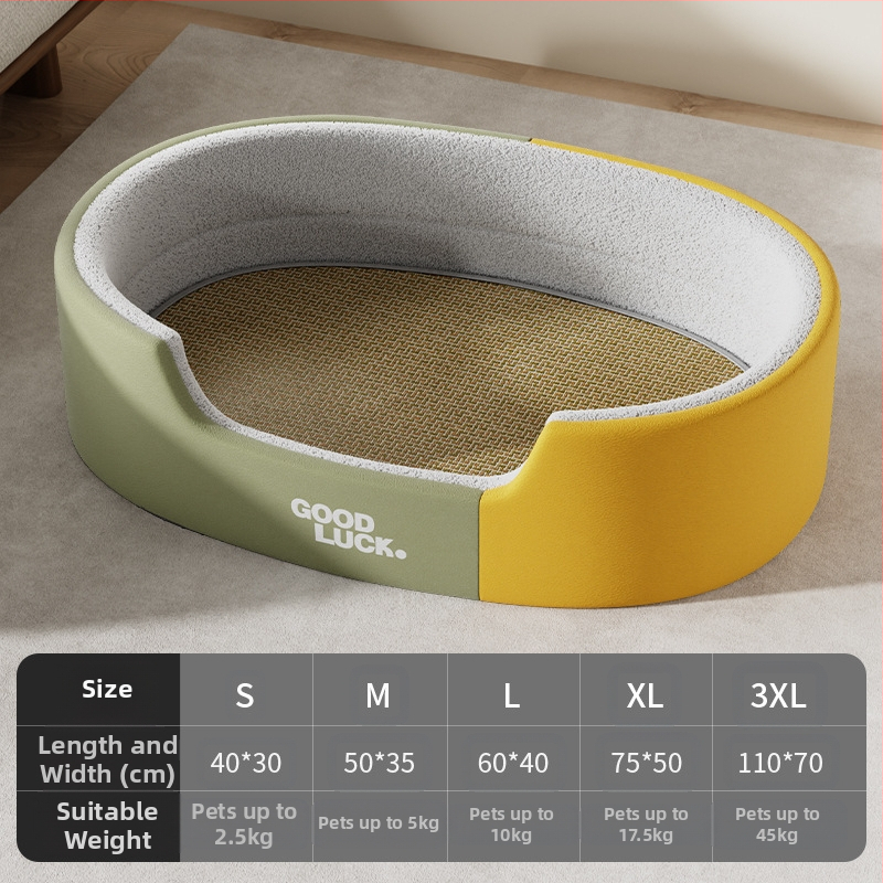 Zadebljani ovalni krevet za pse, univerzalni krevet za pse za sva godišnja doba, boks za srednje i velike pse, prostirka za pse od imitacije kože, veleprodaja preko granica