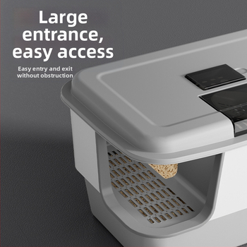 Άμμος για γάτες Πολύ μεγάλο, πλήρως ημικλειστό, ανοιχτό, αντιπιτσιλιστικό, μεγάλο, γιγάντιο, δοχείο άμμου για γάτες με βούτυρο, τουαλέτα