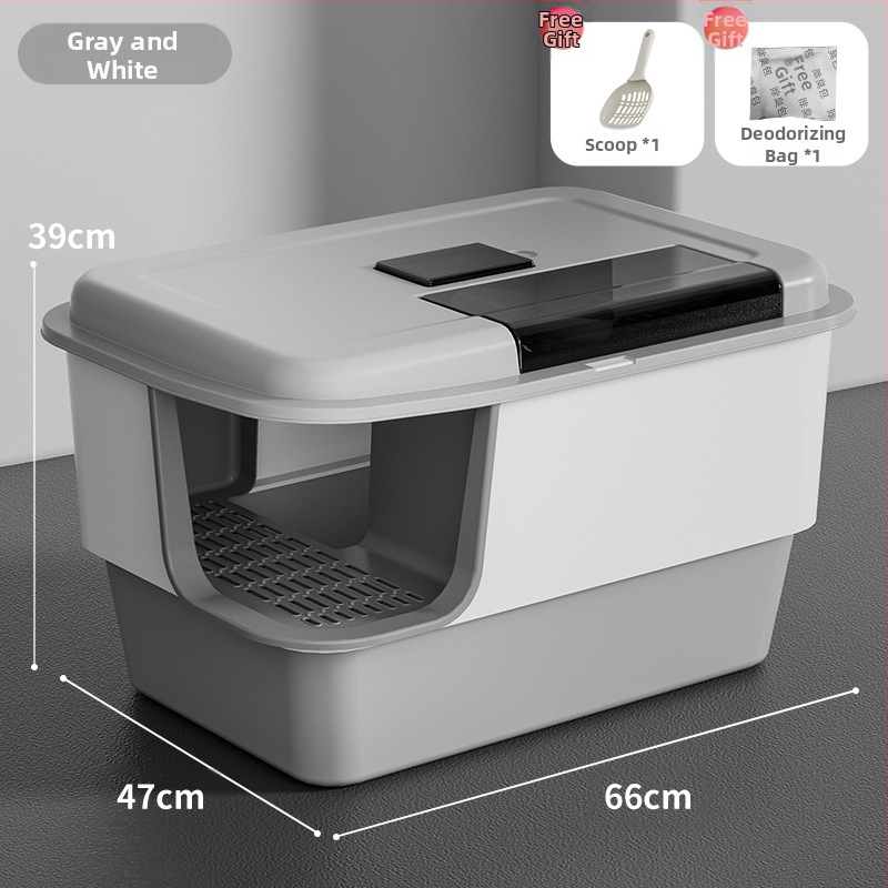 Kassiliivakast, eriti suur, täielikult poolsuletud, avatud, pritsmekindel, suur võine, hiiglaslik kassiliivakast, tualettruum