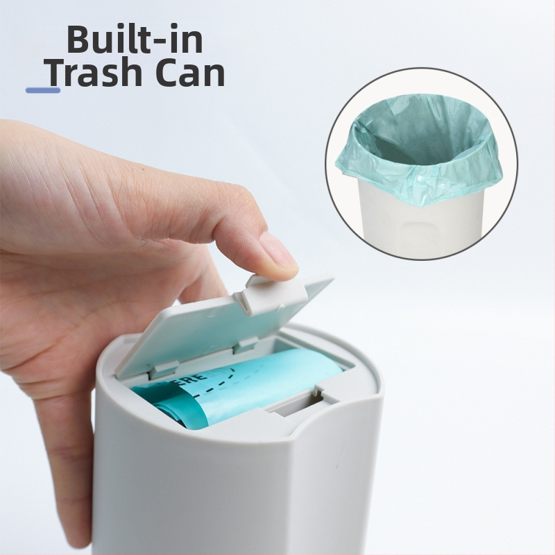 Naujas kačių kraiko kastuvas, plastikinis kačių išmatų kastuvas su šiukšlių maišu, skirtas lengvam kačių išmatų valymui, patogus „viskas viename“ kačių kraiko kastuvas