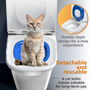 5. põlvkonna kassi tualetitreener uus kogemus integreeritud lemmiklooma tualett kassi tualeti treenimiseks kassiliivakauss