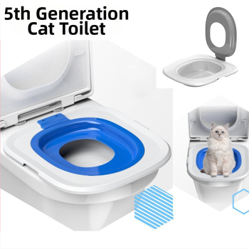 Εκπαιδευτής Τουαλέτας Γάτας 5 Γενιάς Νέας Εμπειρίας Ενσωματωμένη Τουαλέτα Κατοικίδιων Εκπαιδευτική Τουαλέτα Γάτας Λεκάνη Άμμου Γάτας
