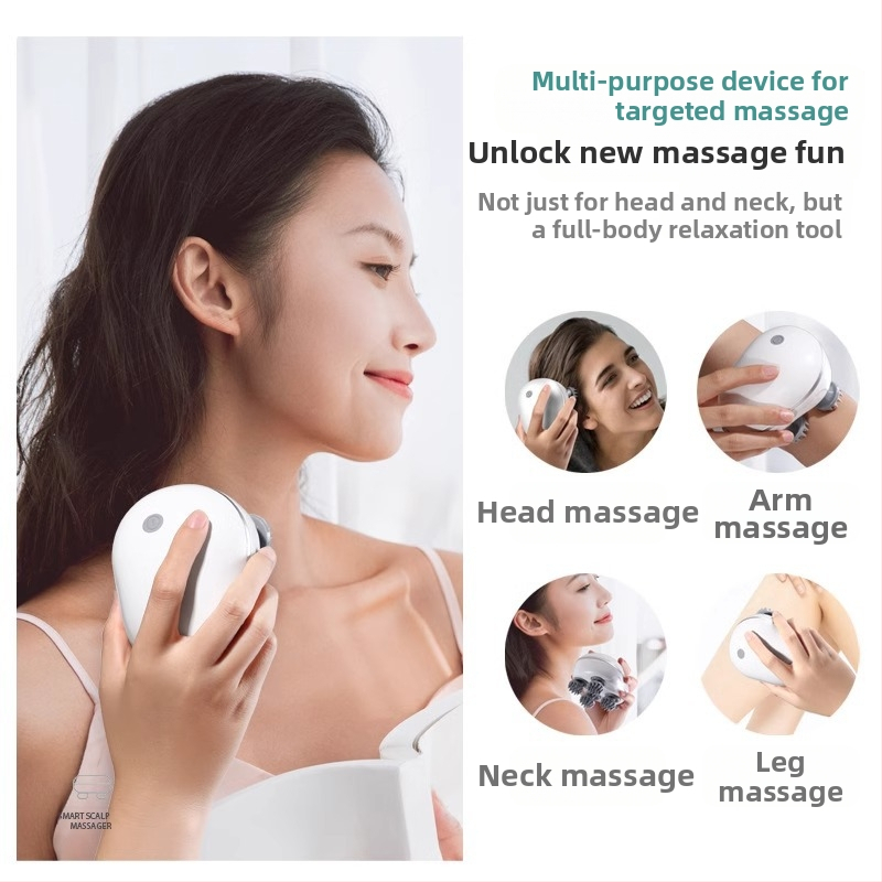 Интелигентен многофункционален масажор за глава, многофункционален масажор за ръце и шийни прешлени с форма на драконов нокът, зареждане по меридианите на раменете и врата, безжичен