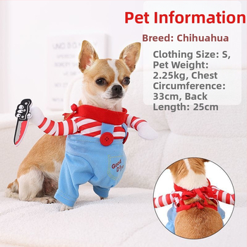 Διασυνοριακά ρούχα για σκύλους με μαχαίρι για το Halloween, μικρό σκυλί, αστείο μεταμόρφωση γάτας, κατοικίδιων ζώων, προμήθειες ρούχων εργοστάσιο