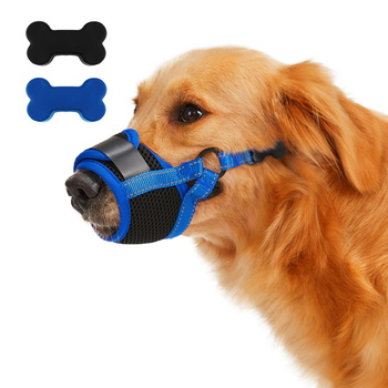 Šuns burnos apsaugos artefaktas, labai kvėpuojantis, reguliuojamas augintinio snukis, apsauga nuo įkandimo, reguliuojamas tinklelio snukis