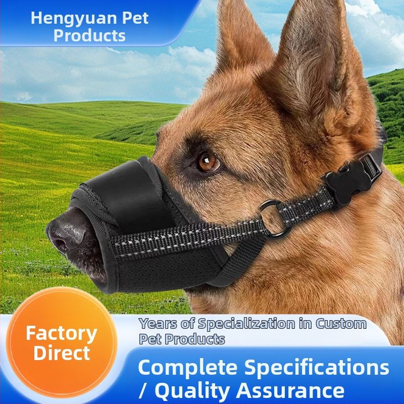 Šuns burnos apsaugos artefaktas, labai kvėpuojantis, reguliuojamas augintinio snukis, apsauga nuo įkandimo, reguliuojamas tinklelio snukis