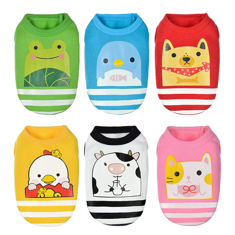 Kevad- ja suveuued lemmikloomariided Loomavestid Mugavad koerariided Armas kass Koomiksilaadsed armsad lemmikloomariided