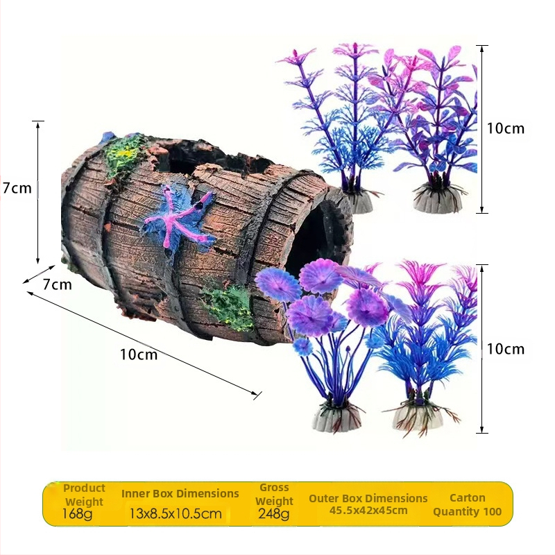 Akvaariumi kalapaagi haljastuskaunistamise pakett korallisaare merikarbi ämber kiviktaimla vaik kunstvesi rohi korallmägi