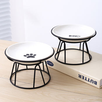 Loominguline kassiküünisest kalaluu lemmikloomakauss kausiriiuliga majapidamise kassikauss koerakauss keraamiline joogikauss kassi- ja koeratoiduriistad kronsteiniga