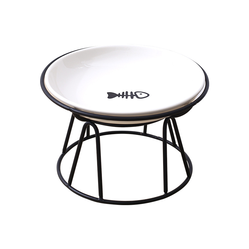 Loominguline kassiküünisest kalaluu lemmikloomakauss kausiriiuliga majapidamise kassikauss koerakauss keraamiline joogikauss kassi- ja koeratoiduriistad kronsteiniga