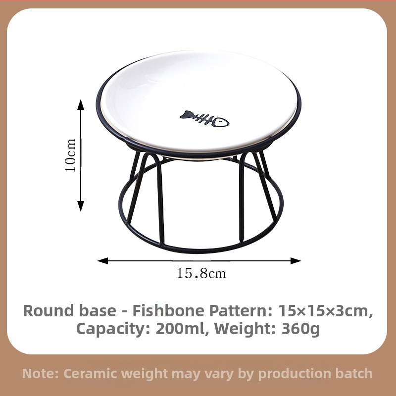 Loominguline kassiküünisest kalaluu lemmikloomakauss kausiriiuliga majapidamise kassikauss koerakauss keraamiline joogikauss kassi- ja koeratoiduriistad kronsteiniga