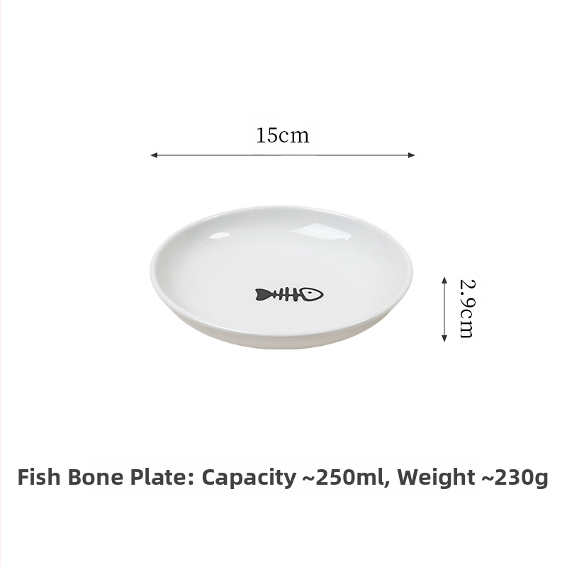 Loominguline kassiküünisest kalaluu lemmikloomakauss kausiriiuliga majapidamise kassikauss koerakauss keraamiline joogikauss kassi- ja koeratoiduriistad kronsteiniga