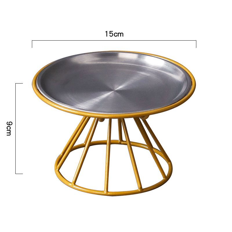 Piiriülene roostevabast terasest kassikauss, lemmikloomakauss, kassitoidukauss, riisikauss, kassitaldrik, konservtaldrik, suupistetaldrik, kõrge kaelakaitsega kronstein