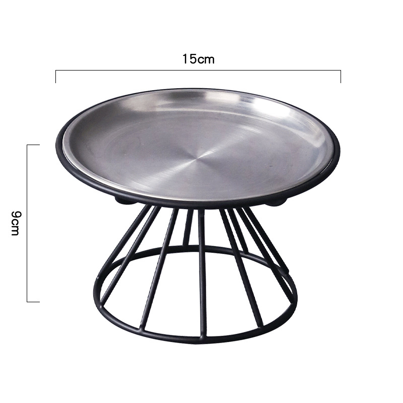 Piiriülene roostevabast terasest kassikauss, lemmikloomakauss, kassitoidukauss, riisikauss, kassitaldrik, konservtaldrik, suupistetaldrik, kõrge kaelakaitsega kronstein