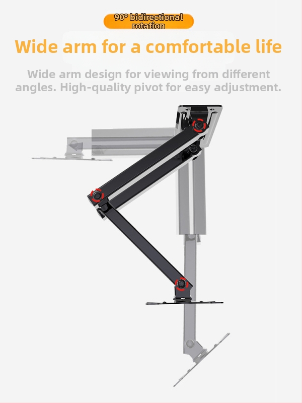 Стойка за монитор, телескопична, въртяща се, за стенен монтаж, хоризонтално и вертикално превключване на екрана, универсална, 17, 24, 27, 32 инча, за стенен монтаж