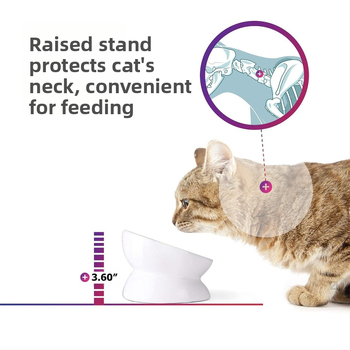Διασυνοριακό χονδρικό μπολ ποτίστρας για κατοικίδια με αντικραδασμικό μπολ τροφής για γάτες με ψηλό πλάγιο κεραμικό μπολ για γάτες, μπολ για σκύλους με προστασία λαιμού