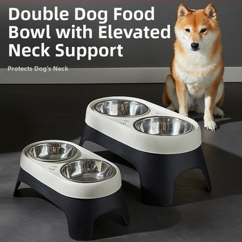 Uus koera kõrgendatud kauss lemmikloomade joogivee söötmiskauss löögikindel roostevabast terasest toidukauss kasside riisikauss laos hulgimüügis