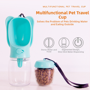Διπλής χρήσης Ποτήρι νερού για σκύλους, φορητό μπολ νερού για γάτες σε εξωτερικό χώρο, 2 σε 1