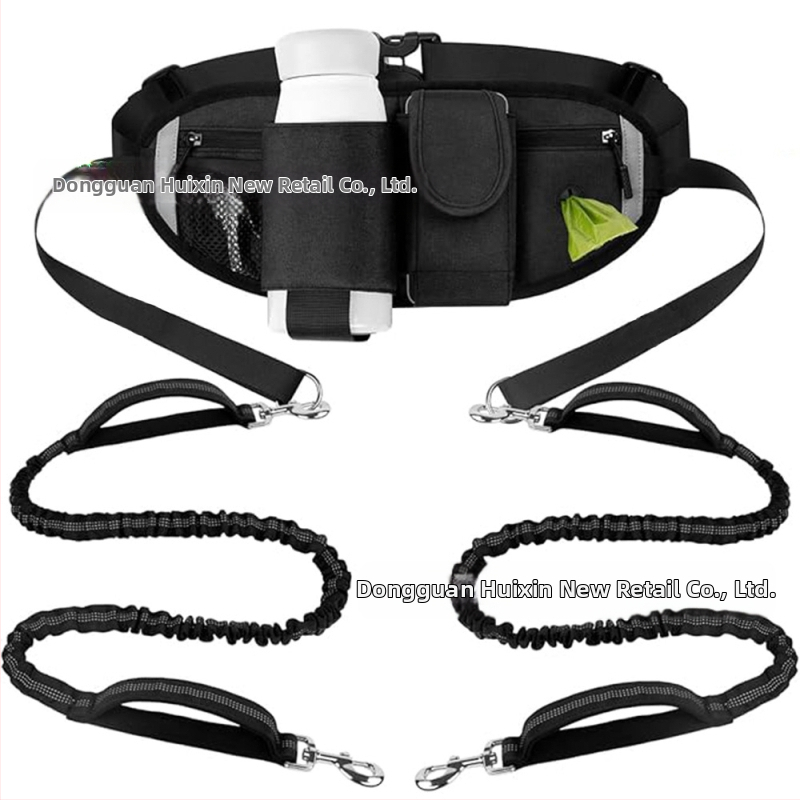 Amazon torba za struk s povodcem za kućne ljubimce, jedna povodica za dva kućna ljubimca, najlonsko uže za sportove na otvorenom, fluorescentna povodica protiv gubitka psa