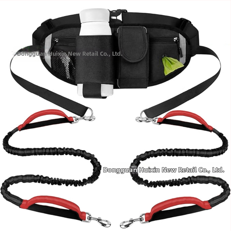 Amazon torba za struk s povodcem za kućne ljubimce, jedna povodica za dva kućna ljubimca, najlonsko uže za sportove na otvorenom, fluorescentna povodica protiv gubitka psa