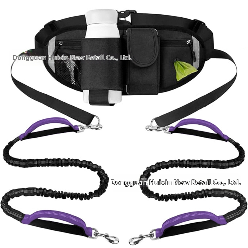 Amazon torba za struk s povodcem za kućne ljubimce, jedna povodica za dva kućna ljubimca, najlonsko uže za sportove na otvorenom, fluorescentna povodica protiv gubitka psa