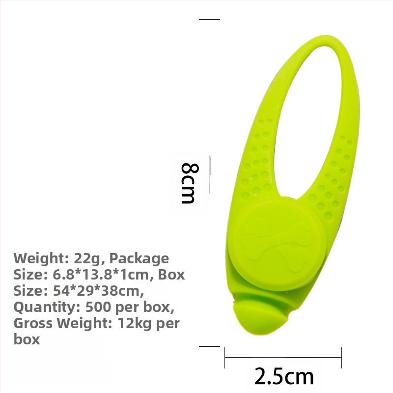 Медальон за домашен любимец, светещ силиконов LED медальон за куче, етикет за куче и котка, аксесоари за домашни любимци против изгубване, когато излизате