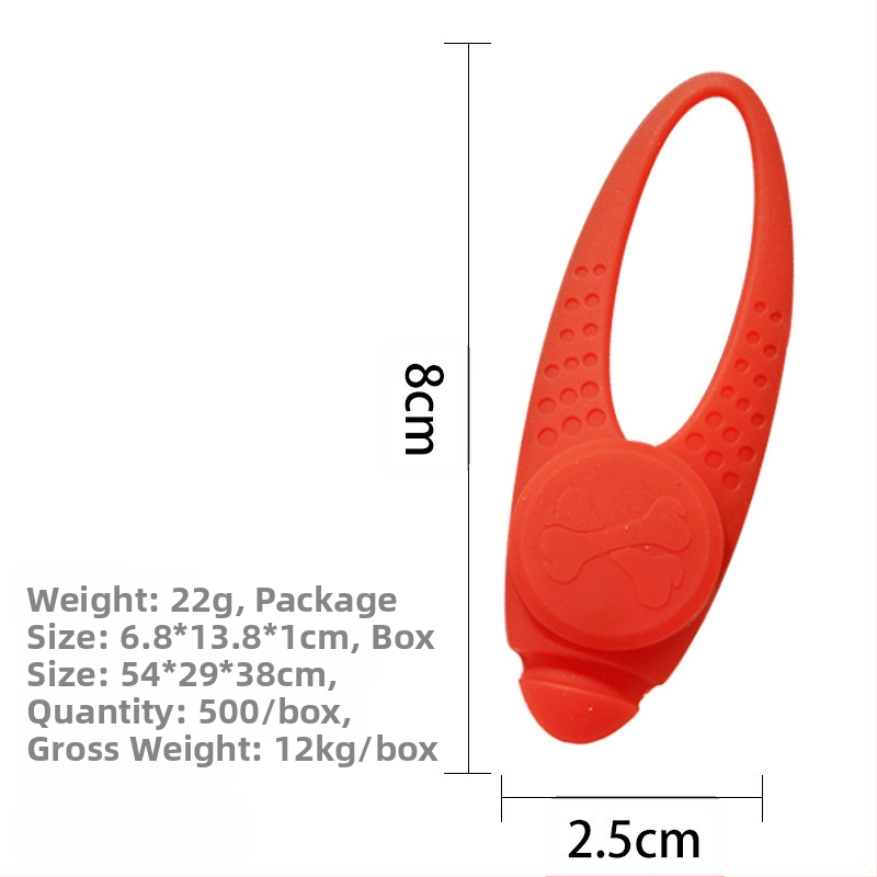 Медальон за домашен любимец, светещ силиконов LED медальон за куче, етикет за куче и котка, аксесоари за домашни любимци против изгубване, когато излизате