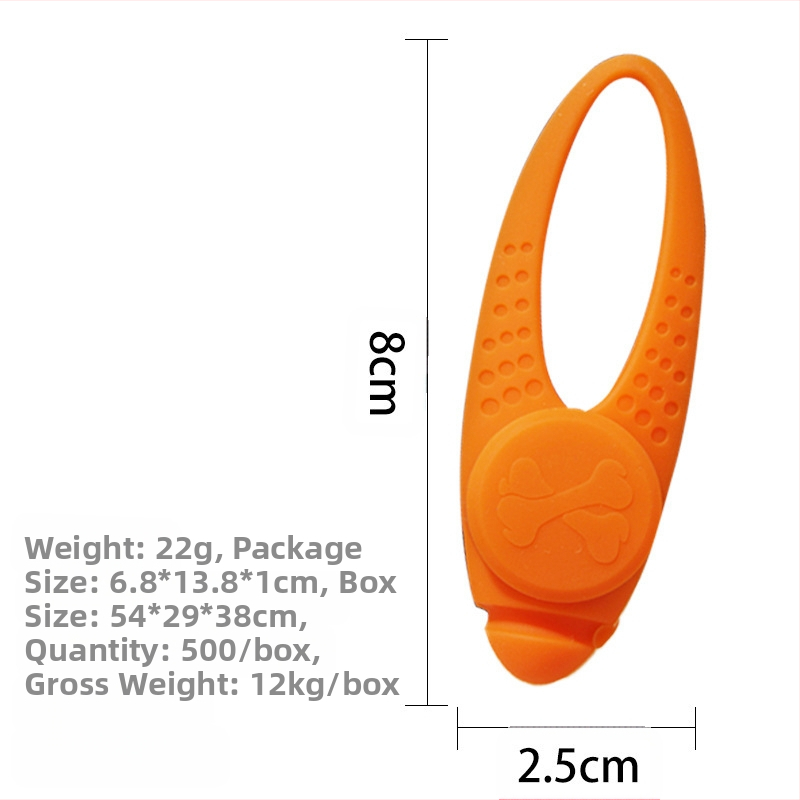 Медальон за домашен любимец, светещ силиконов LED медальон за куче, етикет за куче и котка, аксесоари за домашни любимци против изгубване, когато излизате