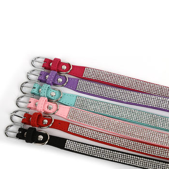 Νέο διασυνοριακό κολάρο σκύλου από μικροΐνες από κορεατικό βελούδο, κολάρο Flash Diamond, έτοιμο για κατοικίδια, κολάρο για γάτες και σκύλους