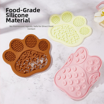 Νέο διασυνοριακό πιάτο φαγητού σιλικόνης για αργή τροφή, πιάτο γλείψιμου για κατοικίδια, αντικραδασμικό πιάτο ταΐσματος για γάτες, είδη κατοικίδιων ζώων