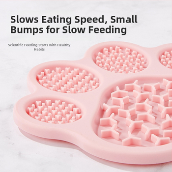 Νέο διασυνοριακό πιάτο φαγητού σιλικόνης για αργή τροφή, πιάτο γλείψιμου για κατοικίδια, αντικραδασμικό πιάτο ταΐσματος για γάτες, είδη κατοικίδιων ζώων