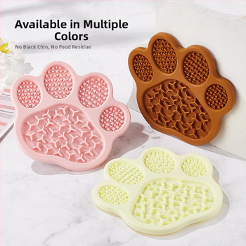 Νέο διασυνοριακό πιάτο φαγητού σιλικόνης για αργή τροφή, πιάτο γλείψιμου για κατοικίδια, αντικραδασμικό πιάτο ταΐσματος για γάτες, είδη κατοικίδιων ζώων