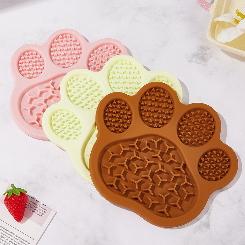 Piiriülene uus silikoonist aeglase toidu lakkumispadi lemmikloomade õhtusöögitaldriku lakkumispadi koputusvastane kasside söögitaldrik lemmikloomatarbed